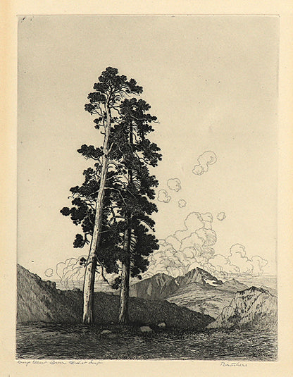 George Elbert Burr (1859-1939) artwork for sale. Brothers (Estes Park, Colorado - Mountain Moods), Print, circa 1916, Denver, Colorado, Art Gallery)