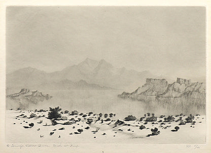George Elbert Burr (1859-1939) artwork for sale. A Mirage (Arizona - Desert Set), Print, circa 1921, Denver, Colorado, Art Gallery)