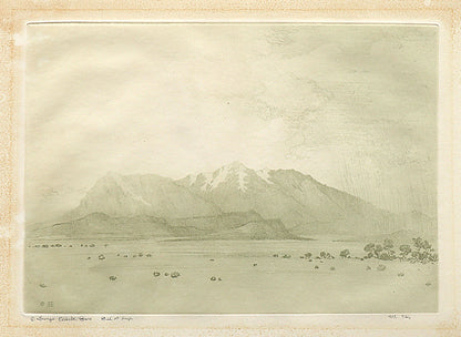 George Elbert Burr (1859-1939) artwork for sale. San Francisco Mountains, Arizona (Desert Set), Print, circa 1921, Denver, Colorado, Art Gallery)