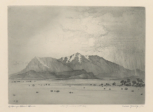 George Elbert Burr (1859-1939) artwork for sale. San Francisco Mountains, Arizona (Desert Set), Print, circa 1921, Denver, Colorado, Art Gallery)