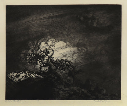 George Elbert Burr (1859-1939) artwork for sale. Timberline Storm (Storm near Timberline, Colorado), Print, circa 1922, Denver, Colorado, Art Gallery)