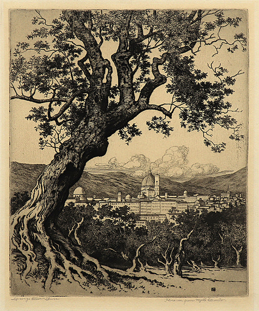 George Elbert Burr (1859-1939) artwork for sale. Florence from Monte Oliveto (Italy), Print, circa 1915, Denver, Colorado, Art Gallery)
