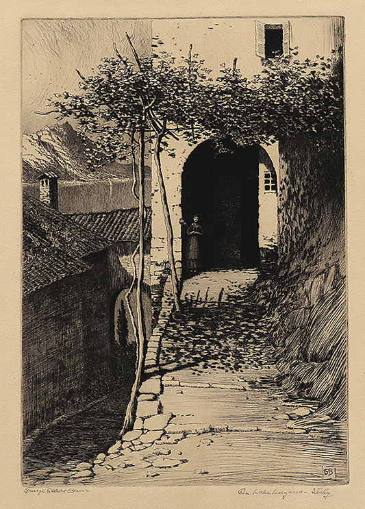 George Elbert Burr (1859-1939) artwork for sale. On Lake Lugano, Italy, Print, circa 1905, Denver, Colorado, Art Gallery)
