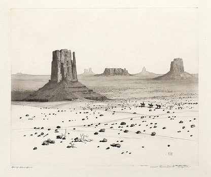 George Elbert Burr (1859-1939) artwork for sale. Desert Monuments, Arizona, Print, circa 1925, Denver, Colorado, Art Gallery)