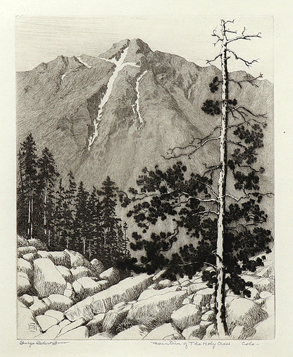 George Elbert Burr (1859-1939) artwork for sale. Mountain of the Holy Cross, Colorado, Print, circa 1915, Denver, Colorado, Art Gallery)
