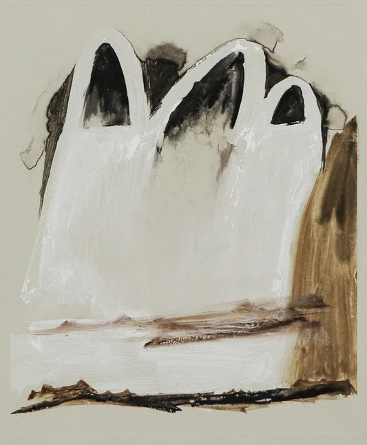 Wilma Fiori (1929-2019) artwork for sale. Untitled (Brown, Black and White Composition), Print, circa 1990-2000, Denver, Colorado, Art Gallery)