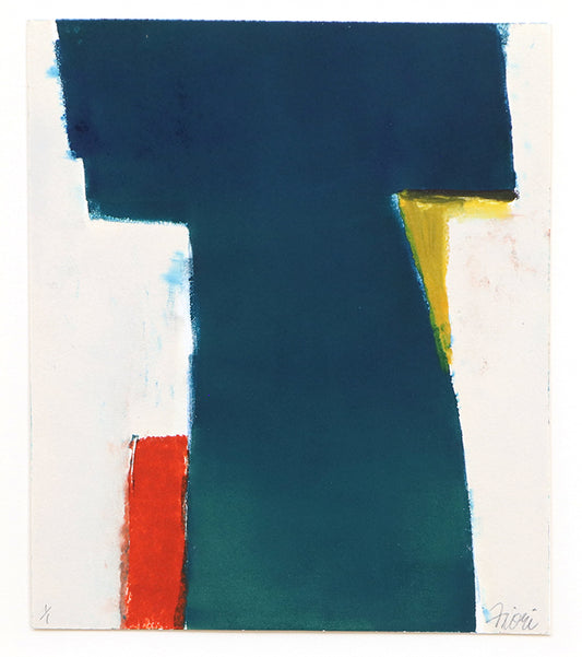 Wilma Fiori (1929-2019) artwork for sale. Untitled (Abstract in Blue, Teal, Red, & Yellow), Print, Denver, Colorado, Art Gallery)
