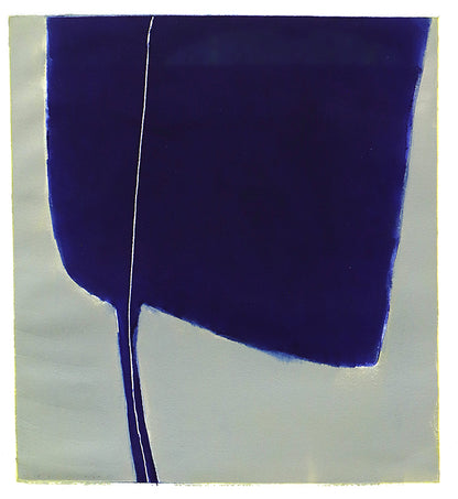 Wilma Fiori (1929-2019) artwork for sale. Untitled (Abstract Blue and Grey), Print, circa 1990-2005, Denver, Colorado, Art Gallery)