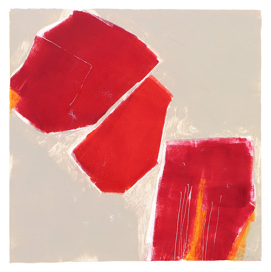 Wilma Fiori (1929-2019) artwork for sale. Untitled (Abstract Red and Beige), Print, Denver, Colorado, Art Gallery)