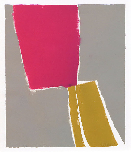 Wilma Fiori (1929-2019) artwork for sale. Untitled (Abstract Pink, Grey, and Yellow), Print, circa 1990-2005, Denver, Colorado, Art Gallery)
