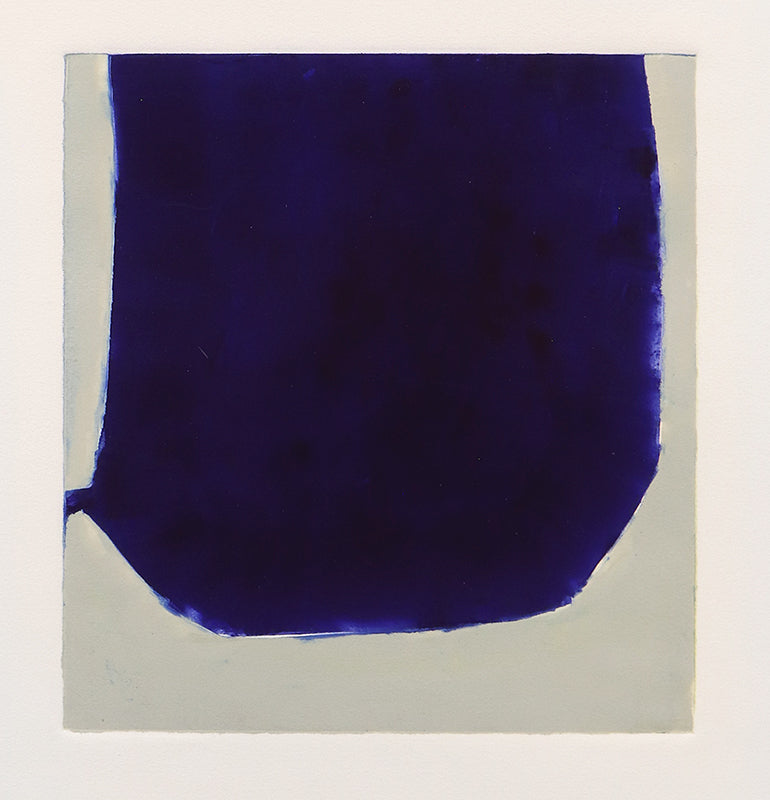 Wilma Fiori (1929-2019) artwork for sale. Untitled (Abstract Blue on Grey), Print, Denver, Colorado, Art Gallery)