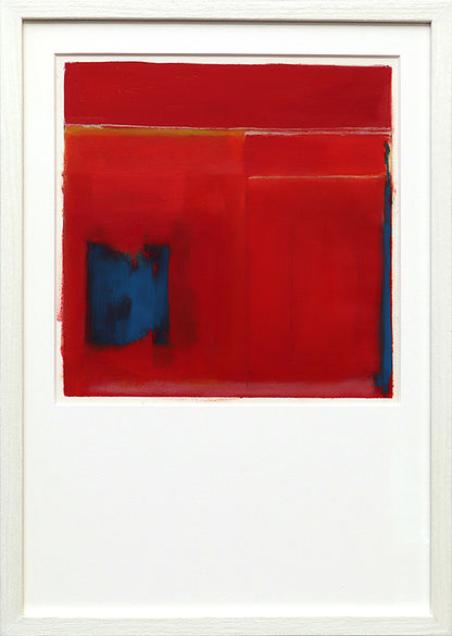 Untitled (Abstract Red with Blue and Yellow), Print