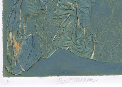The Embrace (Abstract in Seafoam Green and Blue), Collage, circa 1990-2005
