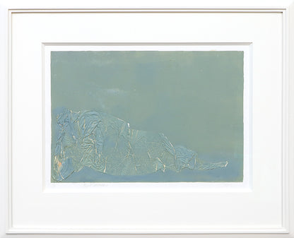 The Embrace (Abstract in Seafoam Green and Blue), Collage, circa 1990-2005