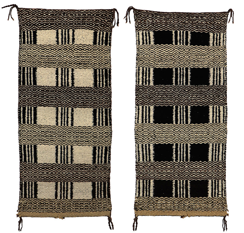 Diné (Navajo) artwork for sale. Twill Double Saddle Blanket, circa 1930, Denver, Colorado, Art Gallery)