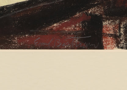 Waterfall (Abstract Composition in Black, Brown, and Beige), Painting