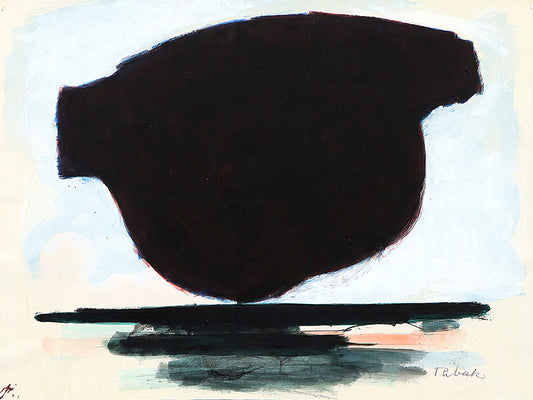 Louis Ribak (1902-1979) artwork for sale. Untitled (Abstract Painting with Black Shape), Painting, Denver, Colorado, Art Gallery)