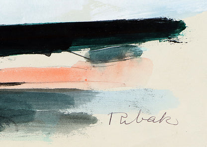 Untitled (Abstract Painting with Black Shape), Painting