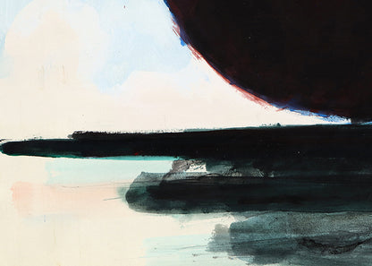 Untitled (Abstract Painting with Black Shape), Painting