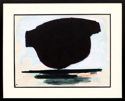 Untitled (Abstract Painting with Black Shape), Painting