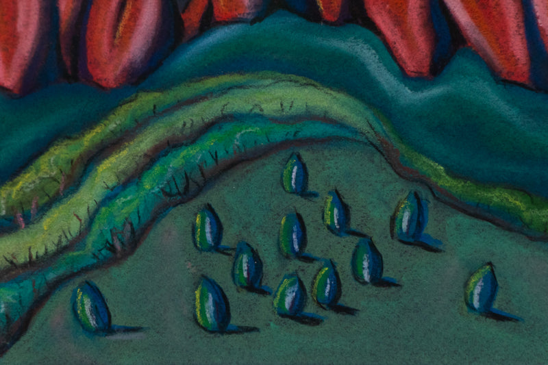 Garden of the Gods (Colorado, Nighttime), Painting, 1987