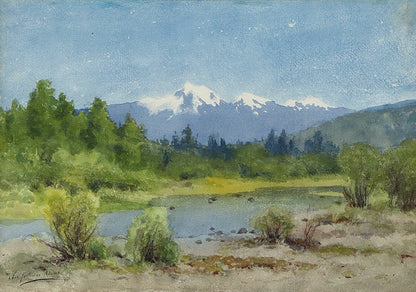 Charles Partridge Adams (1858-1942) artwork for sale. Untitled (Colorado Mountain Landscape with River), Painting, 1895, Denver, Colorado, Art Gallery)