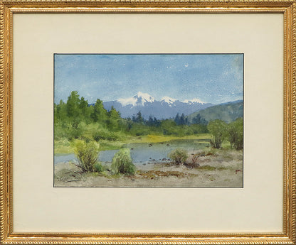 Untitled (Colorado Mountain Landscape with River), Painting, 1895