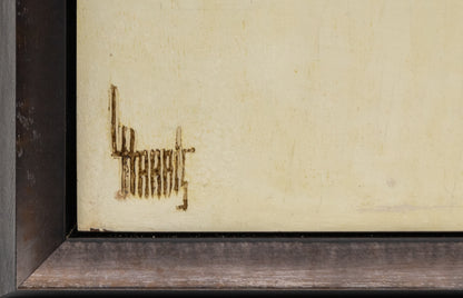 Untitled (Abstract with Red Flowers), Painting, circa 1970-1980
