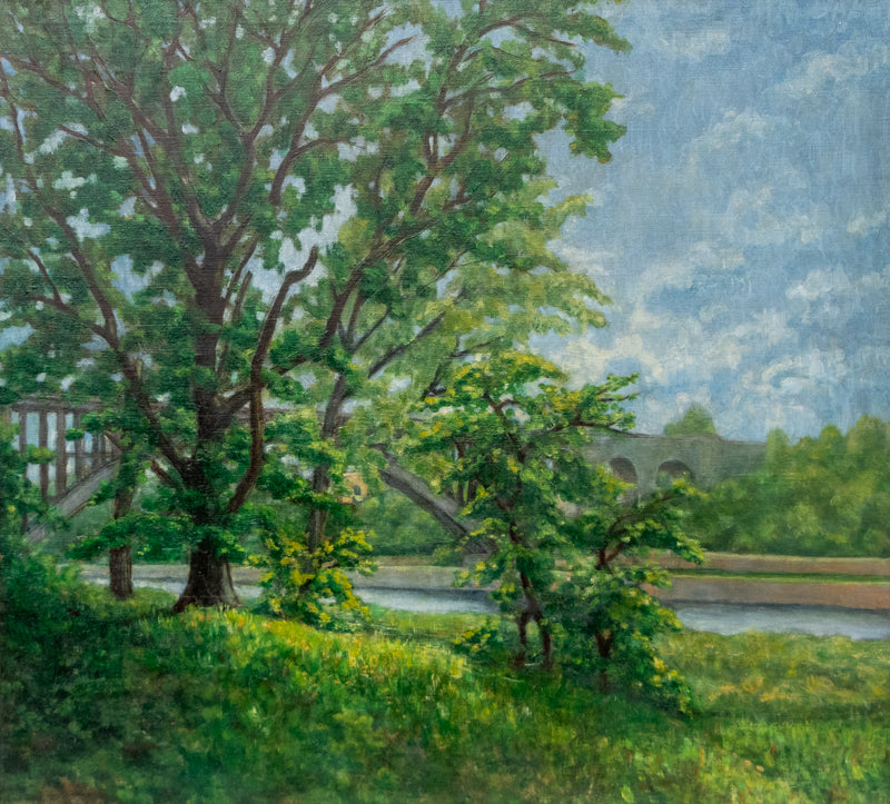John E. Thompson (1882-1945) artwork for sale. Untitled (High Bridge, Along the Harlem River Drive, New York), Painting, 1924, Denver, Colorado, Art Gallery)