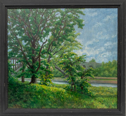 Untitled (High Bridge, Along the Harlem River Drive, New York), Painting, 1924