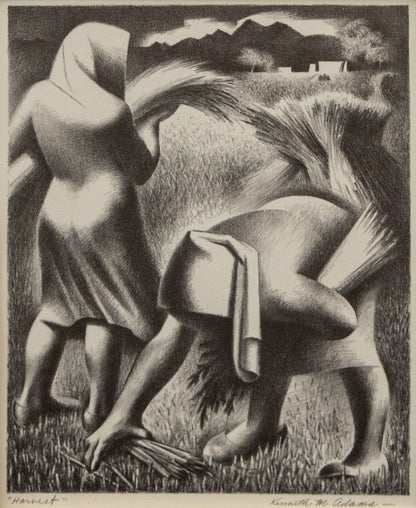 Kenneth Adams (1897-1966) artwork for sale. Harvest (Reapers), Print, 1950, Denver, Colorado, Art Gallery)
