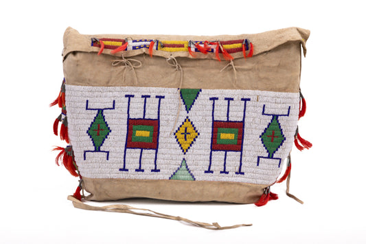 Sioux artwork for sale. Plains Beaded Possible Bag, circa 1880, Denver, Colorado, Art Gallery)