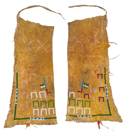 Cheyenne artwork for sale. Plains Beaded Leggings with Horse Stealing Motif, circa 1880, Denver, Colorado, Art Gallery)
