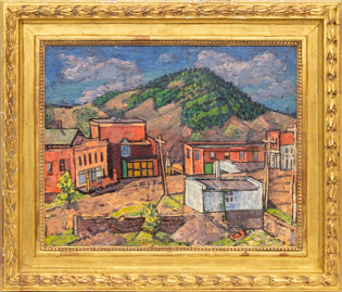 Colorado Mining Town, Early Sunday Morning, Painting, circa 1930-1950