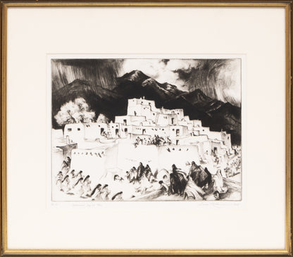 Ceremonial Day at Taos (New Mexico), Print, 1953