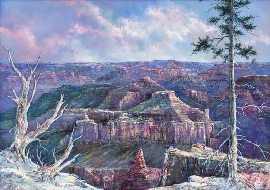 Pawel Kontny (1923-2002) artwork for sale. Untitled (Grand Canyon, Arizona), Painting, circa 1980, Denver, Colorado, Art Gallery)