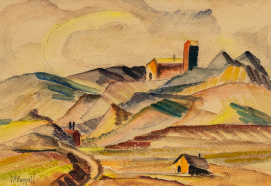 Up High (Colorado Landscape), Watercolor Painting, circa 1920