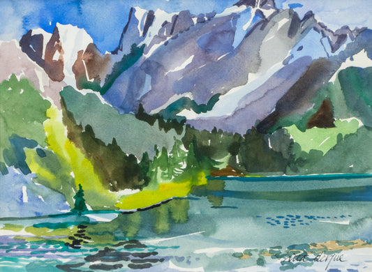 Rita Derjue (1934-2020) artwork for sale. Lake Fucine, Julian Alps (Italy), Painting, 2001, Denver, Colorado, Art Gallery)