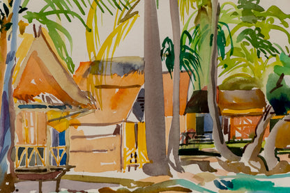 Kai Bae (Beach and Palm Trees in Kai Bae, Thailand), Painting
