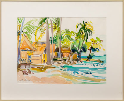Kai Bae (Beach and Palm Trees in Kai Bae, Thailand), Painting