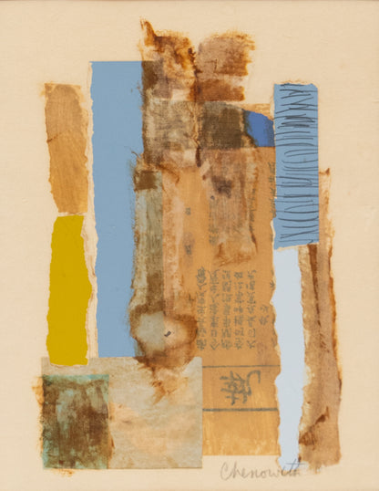 Mary Chenoweth (1918-1999) artwork for sale. Untitled (Collage with Blue & Yellow), Collage, circa 1960-1980, Denver, Colorado, Art Gallery)