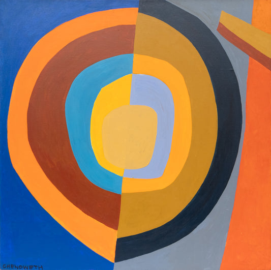 Mary Chenoweth (1918-1999) artwork for sale. Untitled (Geometric Abstract with Circles), Painting, Denver, Colorado, Art Gallery)