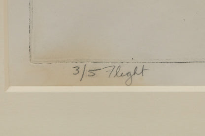 Flight  (Geometric Abstraction in Black and White), Print, circa 1950