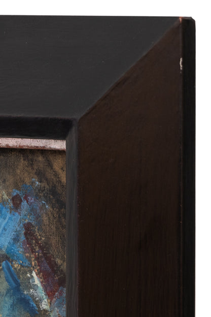 Moonrise Over Colorado Springs (Abstract composition in Green, Blue, Ochre, and Black), Painting, 1952