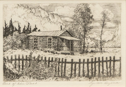 Lyman Byxbe (1886-1980) artwork for sale. Out of the Past (View of Cabin with Trees and Mountains), Print, circa 1929-1930, Denver, Colorado, Art Gallery)