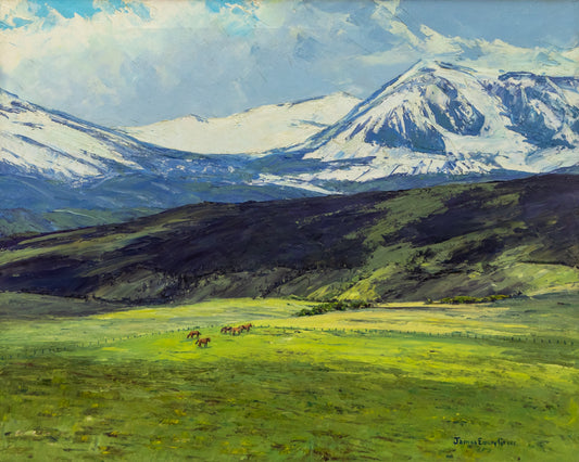 James Greer (1903-1990) artwork for sale. Lush Grazing, North Park, Painting, circa 1980, Denver, Colorado, Art Gallery)