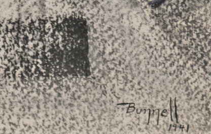 Birth of Mind (Black & Blue Series), Drawing, 1941
